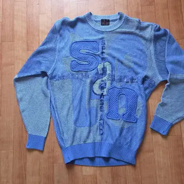 산타페 파랑 스트라이프 니트