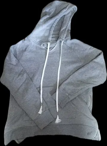 Lie Da 그레이 사이드 지퍼 후드티