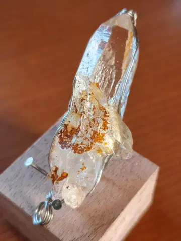 히말라야 수정 와이어 랩핑 펜던트 탑 골든 힐러