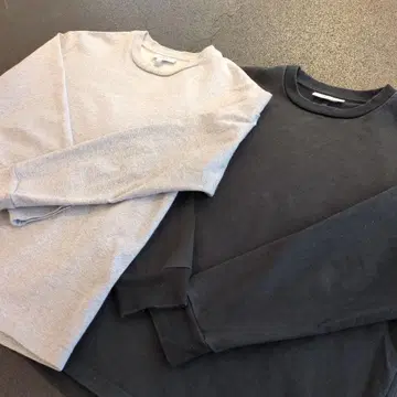 MXP 긴팔 티셔츠 그레이 블랙 2장 세트