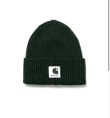 사카이 칼하트 sacai 다크 그린 비니 니트 모자