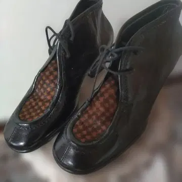 블랙 가죽 부츠 여성용