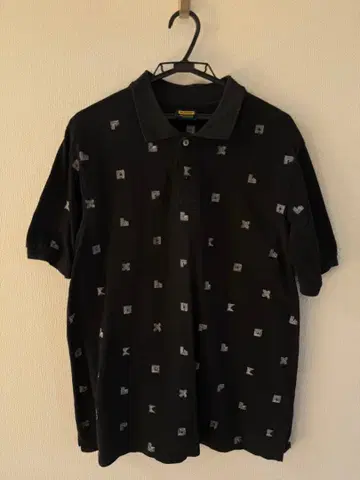 엑스라지 블랙 패턴 피케 셔츠 X-Large