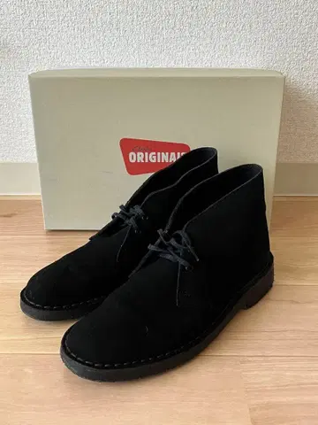 clarks 데저트 부츠 블랙 박스 포함