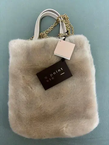 [ 택 포함 미사용 새상품 ] a point etc. 퍼 토트백