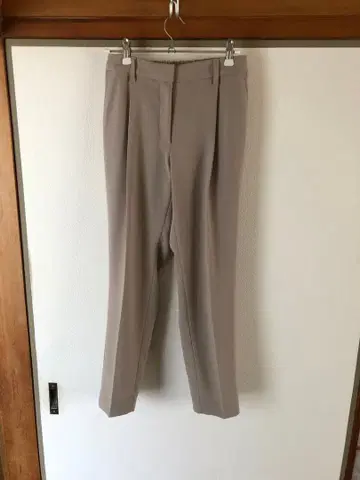 베이지 밴딩 슬랙스