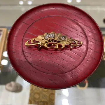 흐르는 물에 부채 오비 고정 띠 은에 금 도금