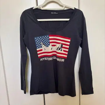 HYSTERIC GLAMOUR 긴팔 T셔츠 미국 국기 디자인