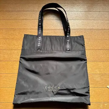 TOCCA 토카 토트백 나일론 로고 테이프 블랙