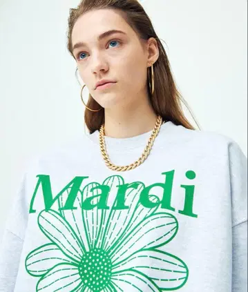 Mardi 꽃무늬 프린트 맨투맨