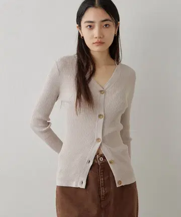 2025 윔 가젯 코튼 실크 V넥 가디건