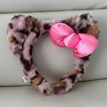 [ USJ ] 유니버셜 키티 레오파드 무늬 머리띠 핑크