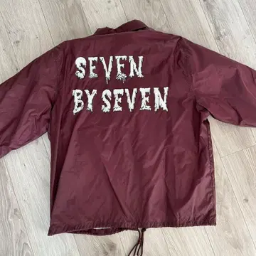 SEVEN BY SEVEN 버건디 나일론 자켓