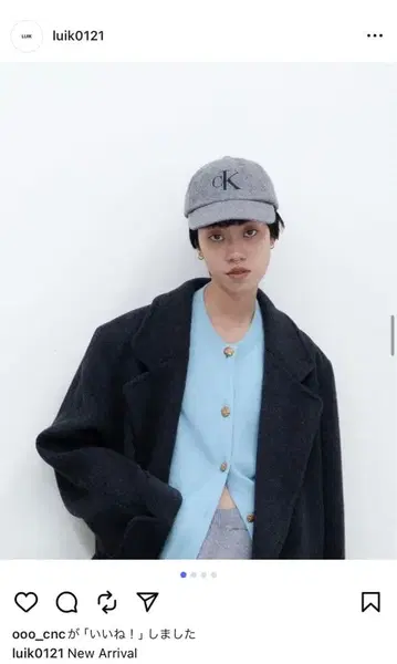 그레이 워크캡 Calvin Klein