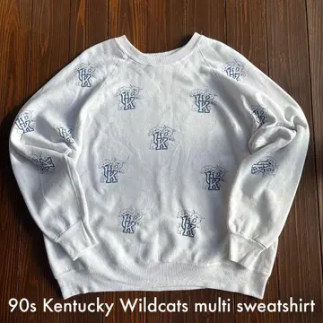 90s UK 와일드캣츠 칼리지 맨투맨 빈티지 멀티 구제 의류