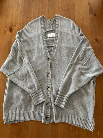 n'Or 릴렉스 루즈핏 니트 가디건 그레이 F