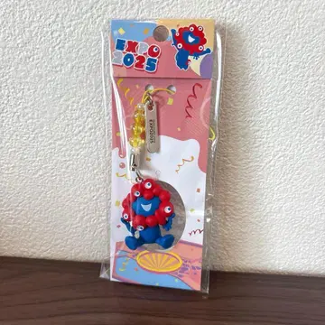 만박 EXPO 미야쿠미야쿠 키링 입체 부품 앉은 스트랩 옐로우 컬러