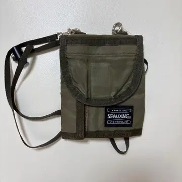 [중고] SPALDING 여권 케이스 올리브 그린