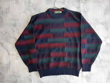 90s 올 패턴 3D 컬러 니트 Y2K 헤이세이 레트로