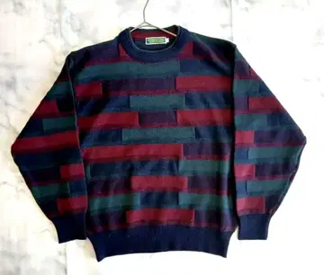 90s 올 패턴 3D 컬러 니트 Y2K 헤이세이 레트로