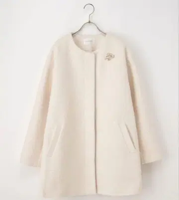 honeys 노카라 코쿤 코트 아이보리 M