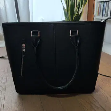 미사용 새상품 블랙 토트백 남성용 인조 가죽