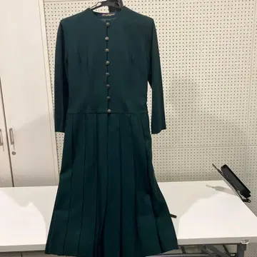 브룩스브라더스 깊은 그린 겨울 원피스