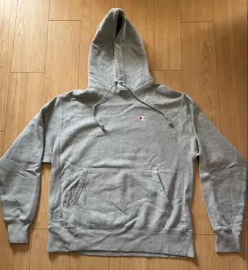 CHAMPION 챔피온 리버스 위브 후드티 그레이