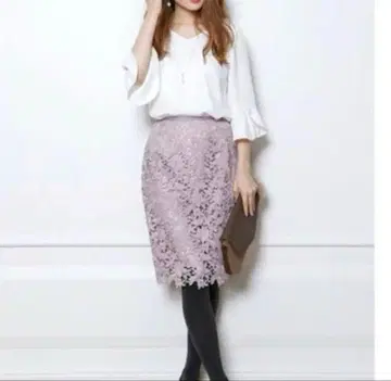 아푸와이저 리셰 가을 컬러 레이스 스커트