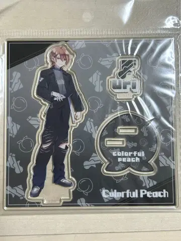 컬러풀 피치 카라피치 유리 아크릴 스탠드 2개