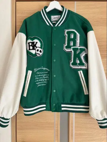 Black air 그린 바시티 자켓 L