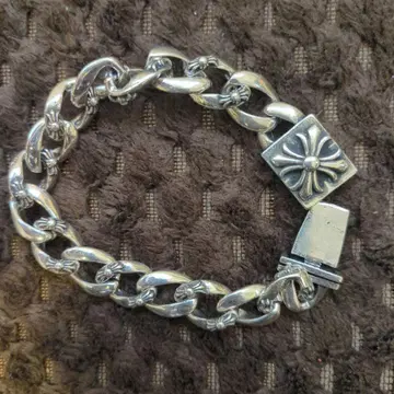 실버 925 플라워 모티브 체인 팔찌 미사용 새상품