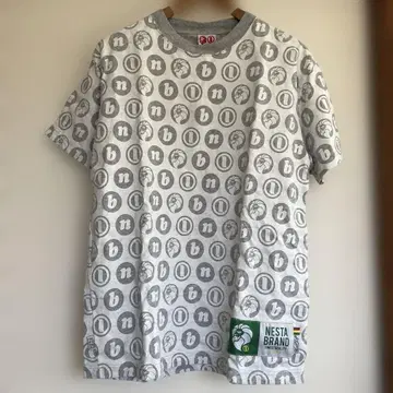 NESTA BRAND 로고 프린트 T셔츠 그레이