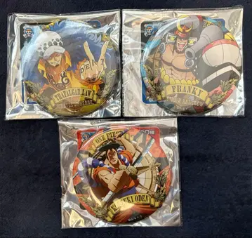 원피스 로우 프랭키 오뎅 캔뱃지 3개 세트