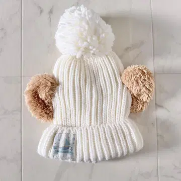 택 포함 새상품 디즈니 더피 귀 달린 니트 캡 니트 모자