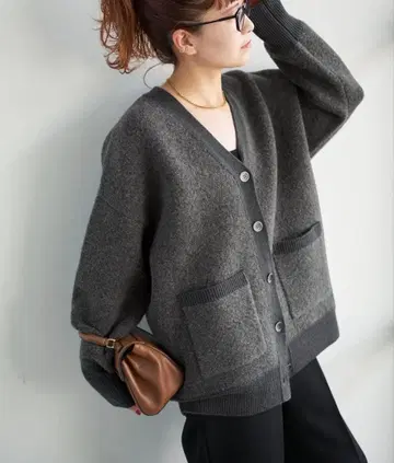 스픽앤스팬 부클레 더블 페이스 가디건