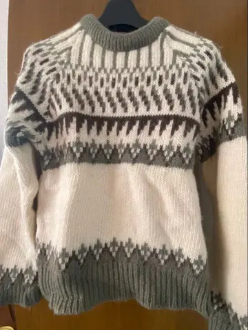 80s 잉글랜드제 노르딕 무늬 니트