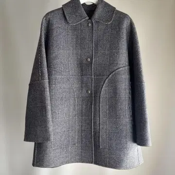 DRAWER 체크 울 숏코트