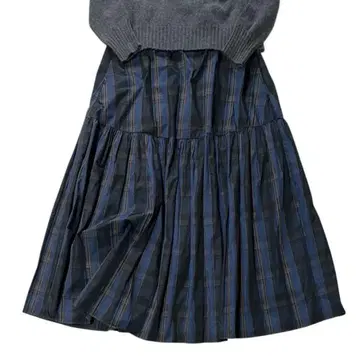 새상품급 저널 스탠다드 메모리 체크 스커트 네이비 인기 컬러