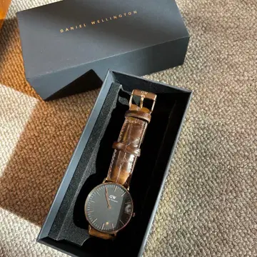 Daniel Wellington DW 블랙 천연 가죽