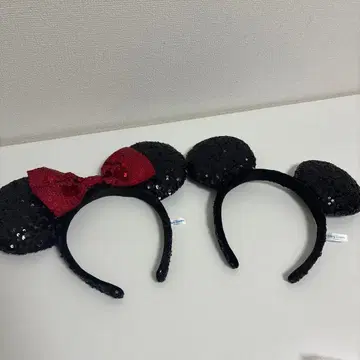 미니 마우스 스팽글 머리띠 2개 세트