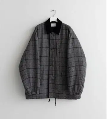 루즈 섀도우 체크 오버 재킷