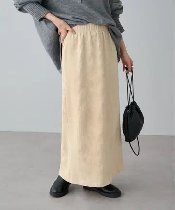 새상품 pual ce cin 퓨어세신 스트레치 코르듀로이 스커트