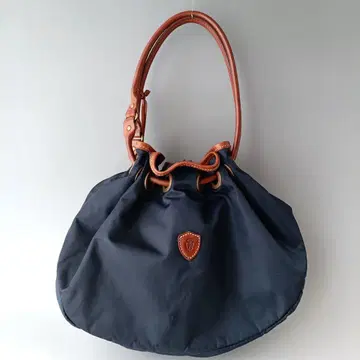 페리지 10-55 나일론 가죽 핸드백 네이비 숄더 복조리