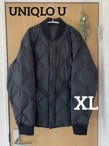 새상품급 UNIQLO U 남성용 퀼팅 자켓 L 블랙 브라운