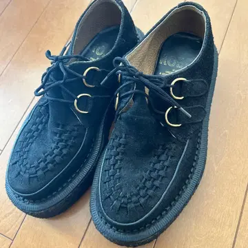 레어 ROBOT 러버 솔 블랙 스웨이드 영국제