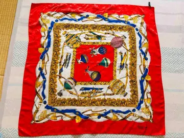 HIGH-CLASS 100% 실크 스카프 빨간색