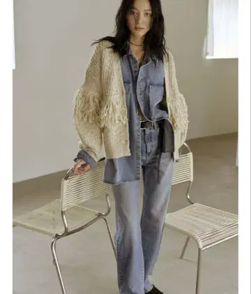 새상품 언그리드 빈티지 루즈 스트레이트 데님