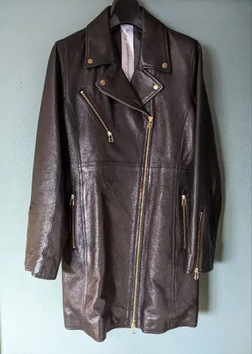 Risley 램 가죽 라이더스 롱 자켓 BLACK 38