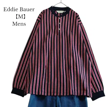 [ 90s 에디 바우어 ] 헨리넥 티셔츠 스트라이프 남성용 M